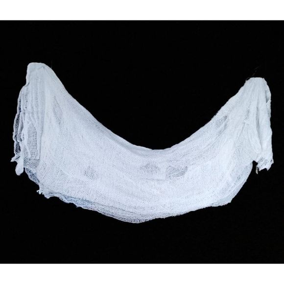 White Creepy Fabric Halloween Party Decoration 79" x 197" - Picture 2 of 5